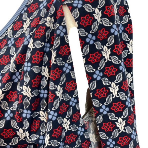 Max Studios Small Dress  Red White Blue Patriotic Print Stretch shoulder… - Picture 3 of 7